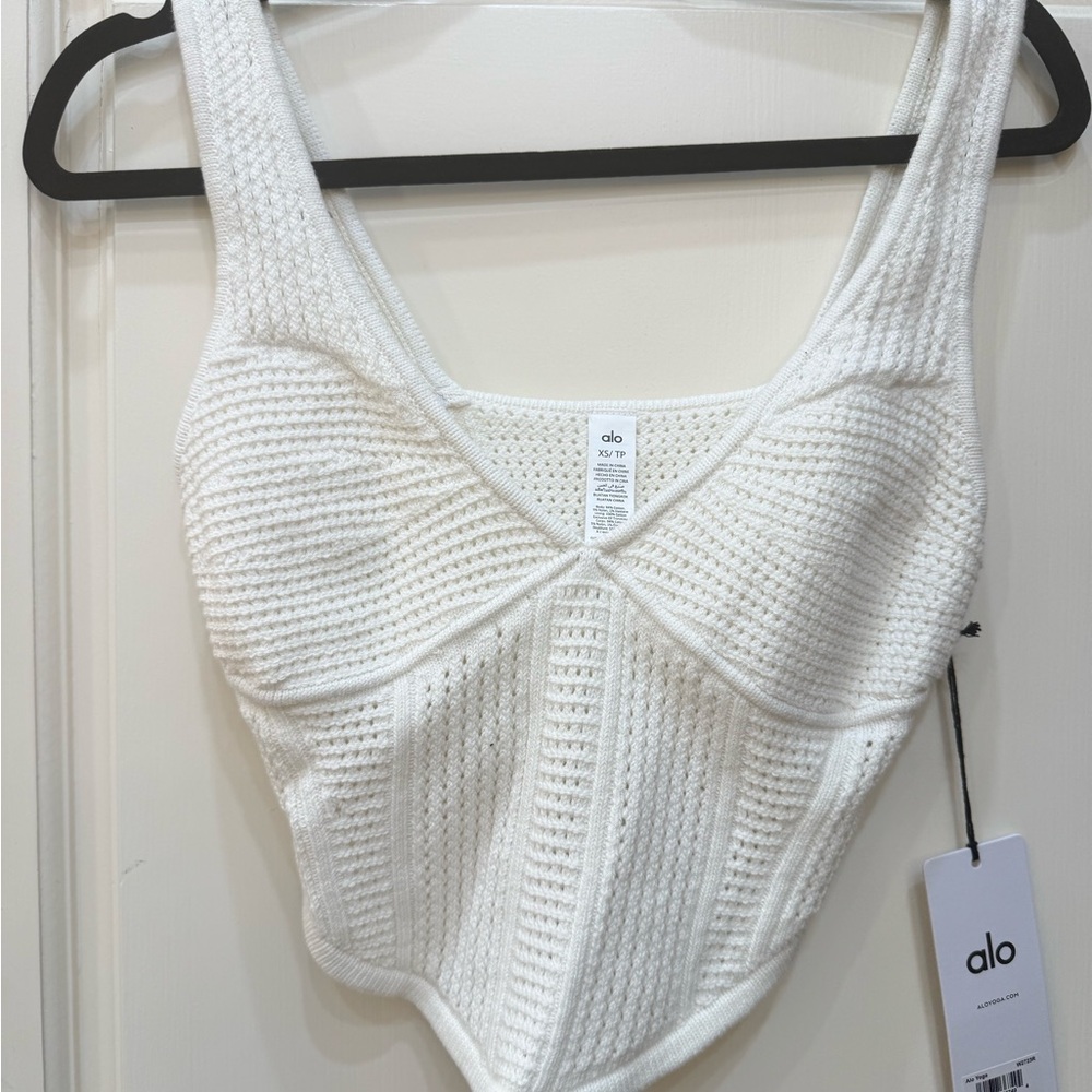 ALO Yoga Cream Textured Tank Top